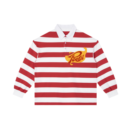 Color Block Stripe Polo Shirt